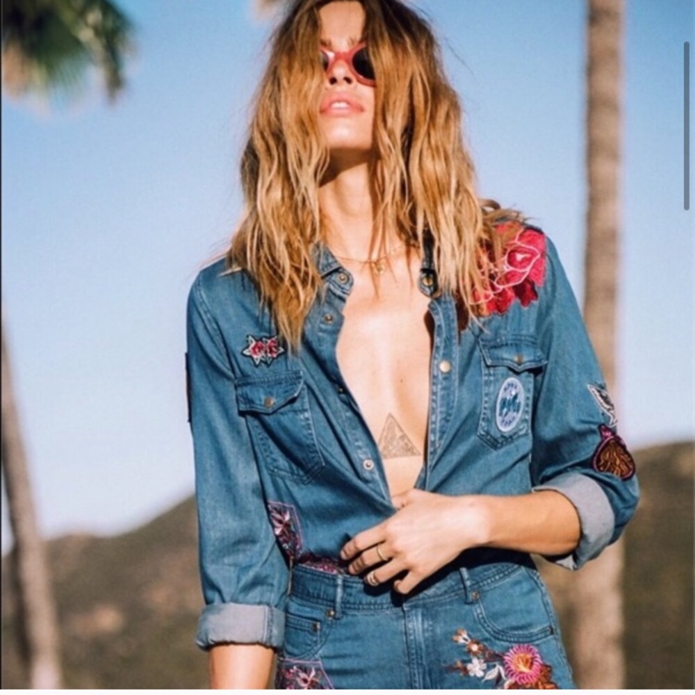 Spell & The Gypsy, Flower Child Denim top
